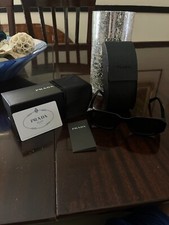 Prada PR17WS 1AB5S049 Women's Sunglasses 49 mm Black / Dark Grey Lens