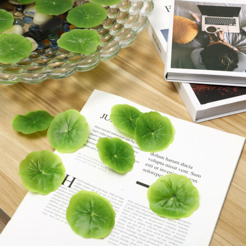  30 Pcs Fake Lotus Leaves Summer Tank Decor Plants for Fish Decorate 6cm - Foto 1 di 10