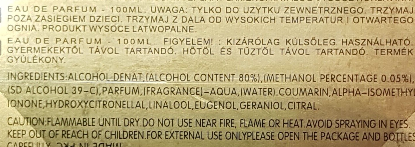 Original One Gold Parfum Eau de Parfum 100 ml Herren Duft Parfume Männer Parfum - Bild 2 von 2
