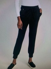 ELIE TAHARI LOUNGEWEAR PULL-ON PANTS/JOGGER ELASTIC WAIST BLACK Sz L NWT 195.00