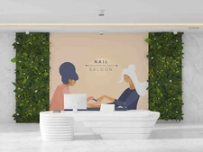 3D Nail Stadio Wallpaper Wall Mural Removable Self-adhesive Sticker2016