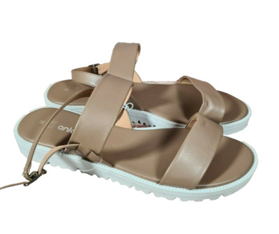 BNWOT Ladies Sz 11 Anko Brand Casual Tan Sandals Flat Comfy Casual Shoes