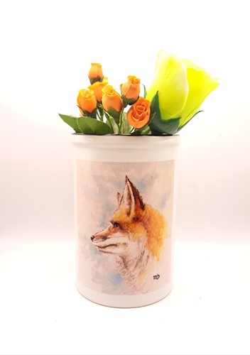 Sussex Fox Vase Chanctonbury Ring ein original Aquarell Gemälde für wohltätige Zwecke. - Bild 3 von 6