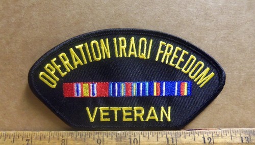 Operation Iraqi Freedom Veteran with Ribbons Embroidered Patch - Picture 3 of 3
