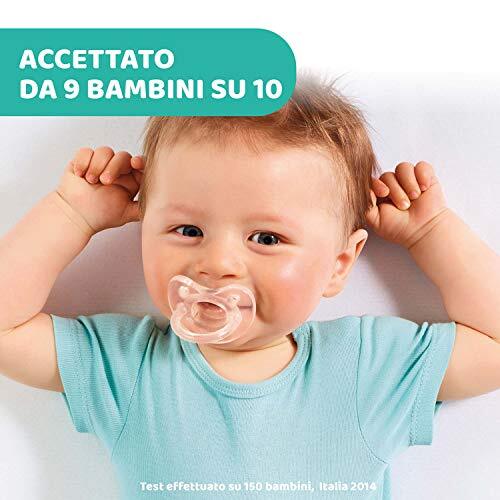 Chicco PhysioForma Ciuccio in Silicone 0-6 Mesi, 1 Pezzo - Gommotto Morbido e D - Foto 3 di 8