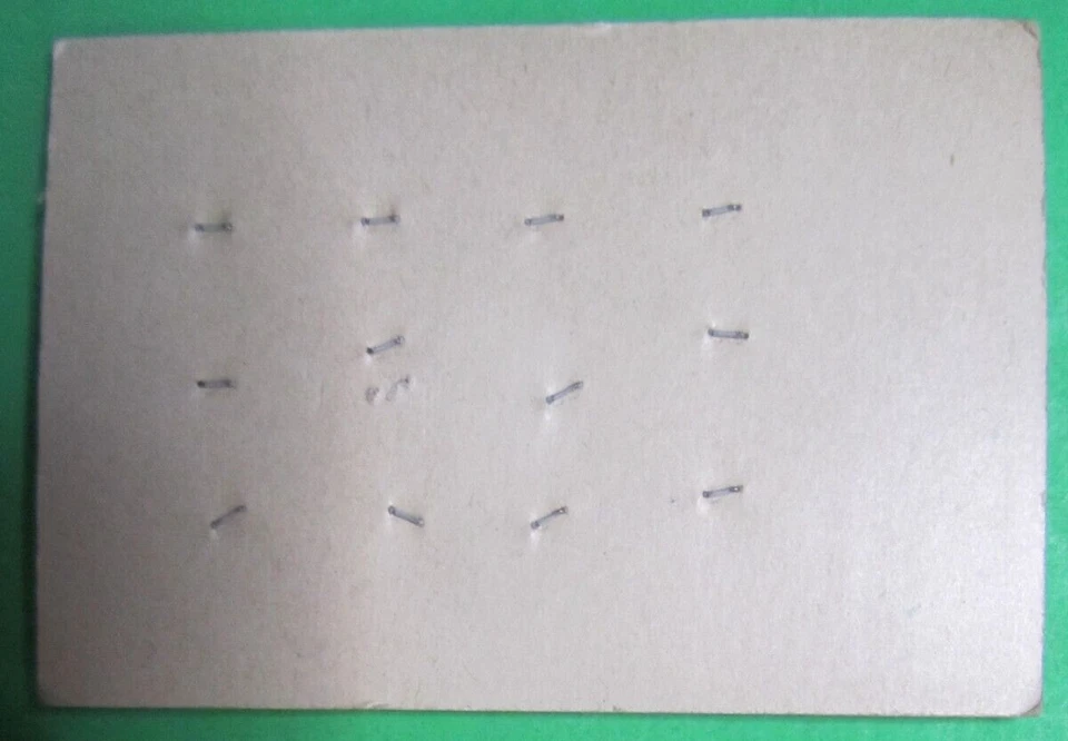 (12)VINTAGE B G E ORIGINALS WHITE PEARL SHELL 4-HOLE SHIRT BUTTONS NOS CARD-R522 - Image 3 of 3