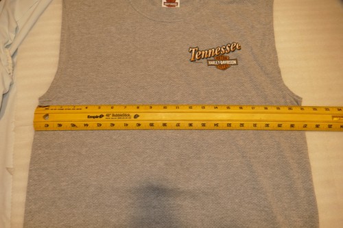 Harley Davidson Men's Medium M Tee shirt grey Smoky Mountains Guitars Sleeveless - Picture 4 of 12