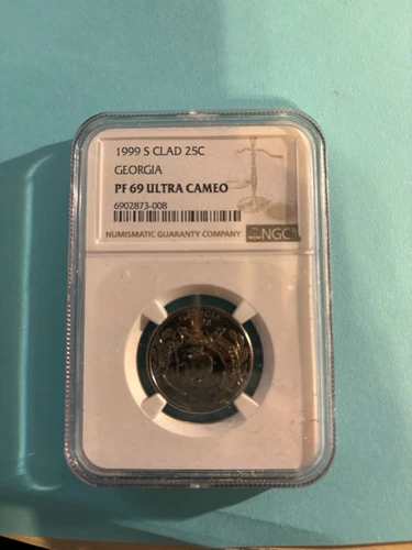 1999 S US Proof Clad State Quarter, Georgia, NGC PF 69 Ultra Cameo