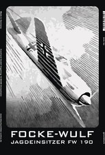 Top-Schilder, versch. Größen, Focke Wulf, Jagdeinsitzer, Flugzeuge, neu & ovp