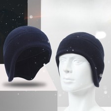 Men Beanie Hat Skull Cap Fleece Brimless Warm Winter Skiing Earflaps Riding Soft