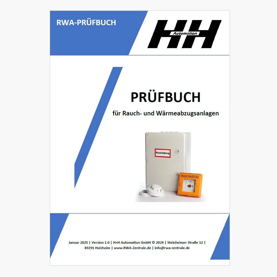 H+H AUTOMATION RWA-Prüfbuch, Rauchabzug-Prüfbuch