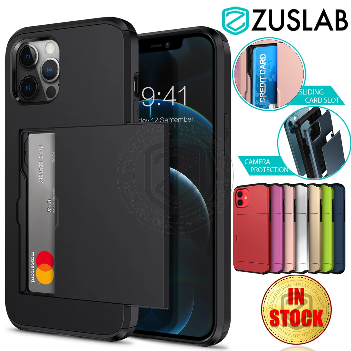 Card Slot Retro Case for iPhone 15 14 13 12 Mini 11 Pro Max X XR