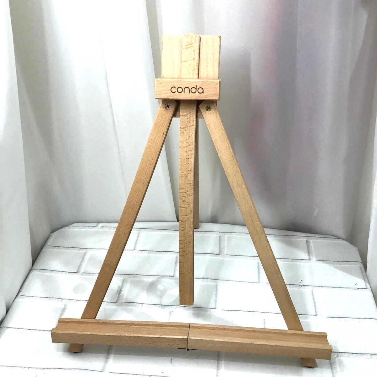 Conda Wooden Tabletop Easel Adjustable Frame Beechwood Tripod Display Stand