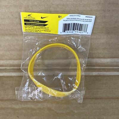 The Livestrong bracelet was a yellow, silicone wristband