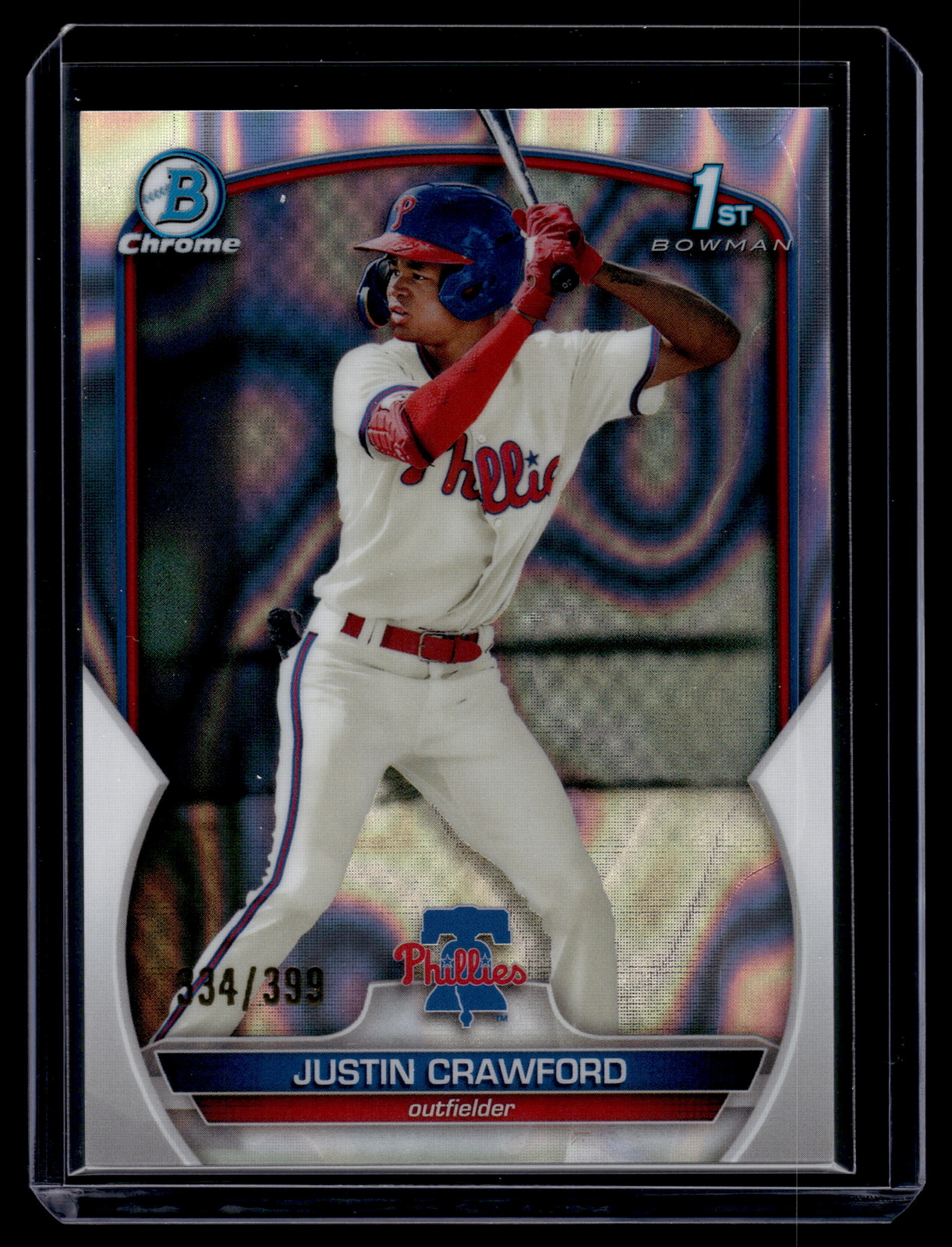 Justin Crawford 2023 Bowman Chrome Lava Refractor Card /399 #BCP-3