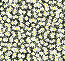 Feline Drive Fabric PACKED DAISIES Black Floral Fat Quarter (18" x 22")  FQ