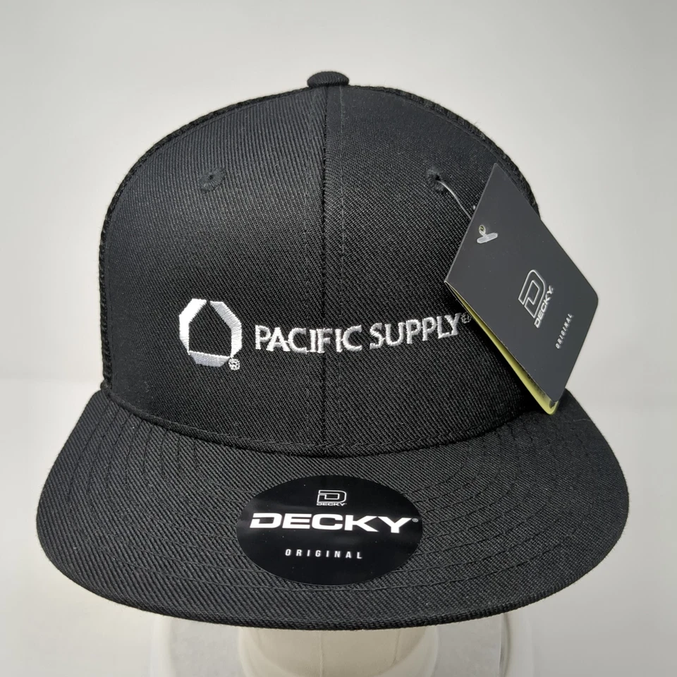 Бейсболка Pacific Supply для дальнобойщиков черная один размер регулируемая сетка с бирками палубная - Изображение 2 из 4