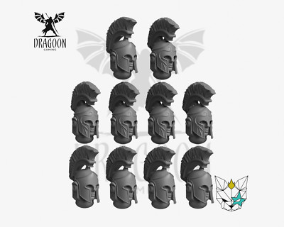 Space Knight Griechische Helme. Conversion Bits für 28mm Scale Prime Sci-Fi Marines