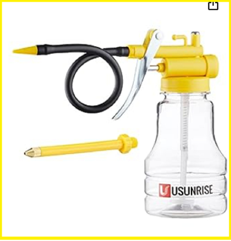 Oil Can Transparent High Pressure Oiler Lubrication Oil Can Bottle Oiling Gun.*