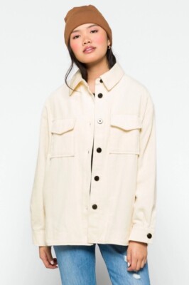 Scotch Soda Corduroy Jacket/Shacket NWT SZ Large Cream/Ivory Boho