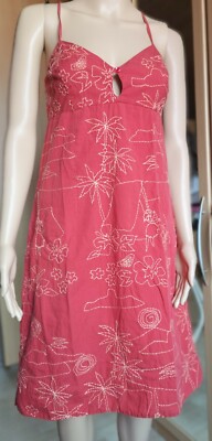 Roxy Kleid Gr T 5 36 38 S M Neckholder Y2K 2000er Rarität Vintage Hawaii