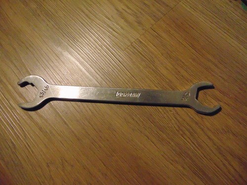 Llave de acero inoxidable de doble extremo abierto vintage Lockjaw 3/4 X 13/16 herramienta hecha en EE. UU. - Imagen 1 de 8