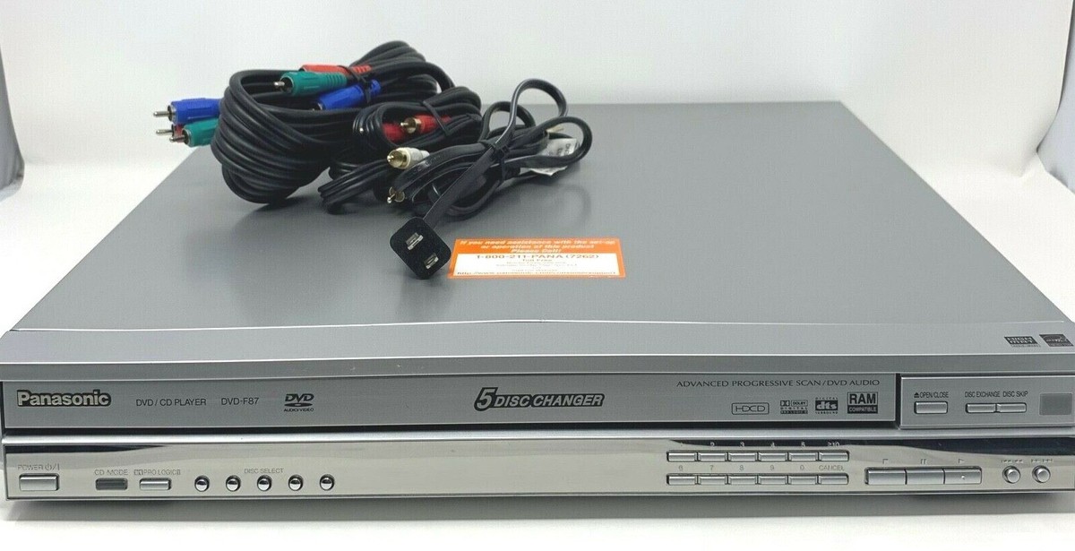 Panasonic DVD-F84 5 Disc DVD/CD Player Changer TESTED WORKING w