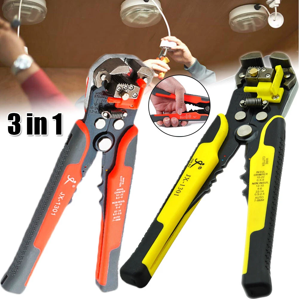 3in1 Automatic Wire Cutter Stripper Crimper Pliers Metal Electric Tool Equipment