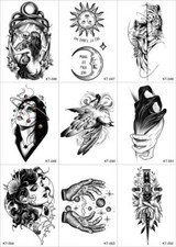 8 Sheets Temporary Tattoo Waterproof Tattoo Body Arm Stickers Fake Waterproof