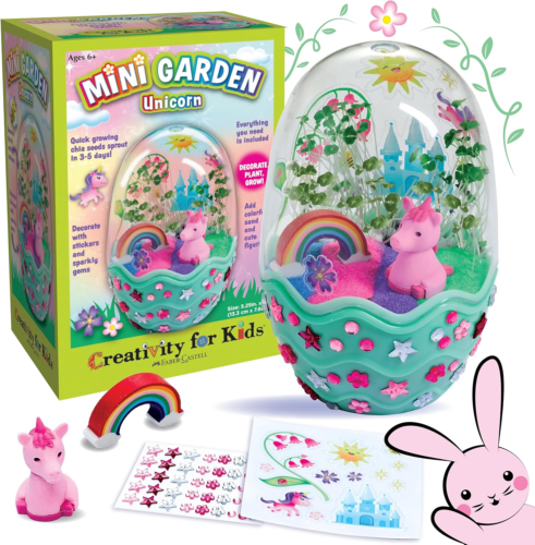 Mini-Garten: Magisches Einhorn Terrarium Kit - Einhorn Geschenke für Mädchen, Kinder Handwerk - Bild 1 von 7