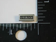 H&R BLOCK TAXES ADVERTISEMENT STERLING SILVER PIN