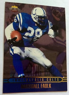 MARSHALL FAULK, 1997 SCORE BOARD PLAYBOOK #4 of 10 RB, COLTS