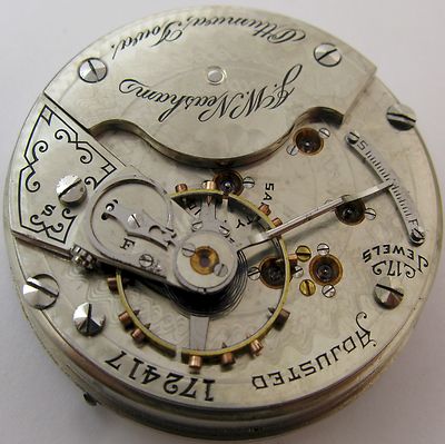 Hamilton Neasham 18s Pocket Watch Movement 17 j. OF Serial 172417