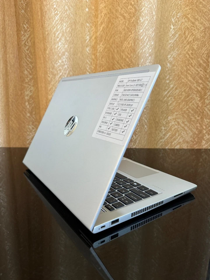 HP Probook Laptop i5-10th Gen (Slim & Light) 430 G7-8GB RAM 250 GB SSD - Image 4 of 4
