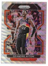 2021-22 Panini Prizm Basketball Deandre Ayton Silver Wave Prizm #4 Phoenix Suns