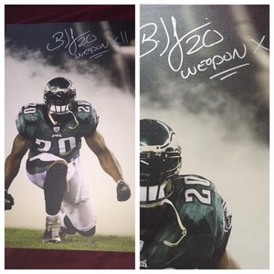 Brian Dawkins Signed 20x30 Canvas. Philadelphia Eagles HOF. Weapon X