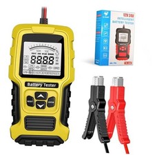 12V/24V Car Battery Tester, Automotive Battery Load Tester, 3Ah-200Ah Yellow