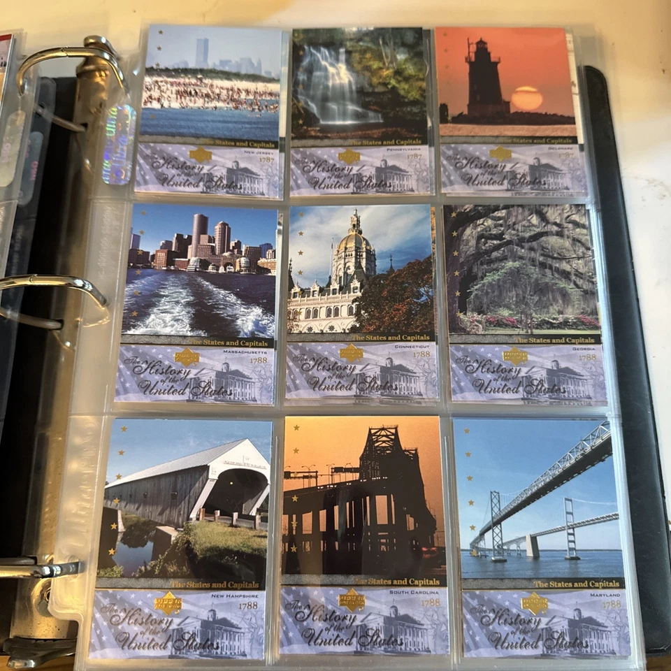 2004 Upper Deck History Of The United States Complete Set 365 Cards In Pages - Image 3 of 4