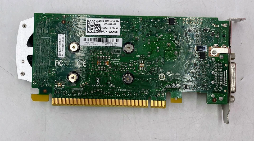 Dell JGN28 NVIDIA Quadro K620 2GB GDDR3 PCIe Graphics Card - Image 4 of 4