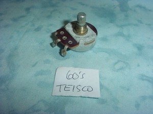 VINTAGE 1960's TEISCO Guitar Potentiometer /Alps 100k / Working