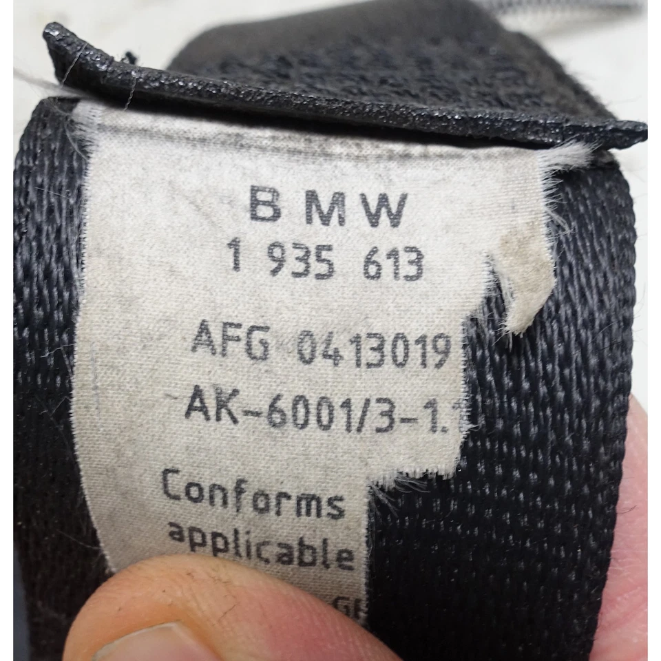 87-93 BMW E30 3-Series Convertible Left Front Driver's Upper Seat Belt Strap OEM — 第 3/4 张图片
