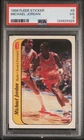 1986 FLEER STICKER #8 MICHAEL JORDAN ROOKIE RC PSA 3