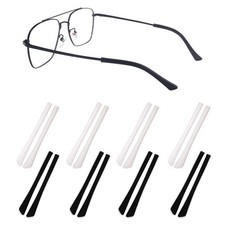 Eyeglass Temple End Tips Anti-Slip Soft Silicone Tube Holder Glasses Retainer...