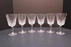 Set 6 Vintage Waterford Crystal Lismore 6 7/8" Water Goblets/Wine Glasses Stems-