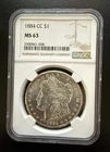 1884-CC MORGAN SILVER DOLLAR ~ NGC MS63 ~ NICE TONING