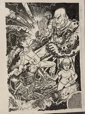 KID SWITCH 2014 ISSUE 1 PIN UP - 7 x 10.25 inch Original Hand Drawn Artwork