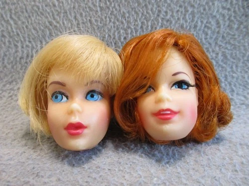 New ListingVintage Barbie Doll HEADS Hair Fair & Titan Stacy Rooted Lashes