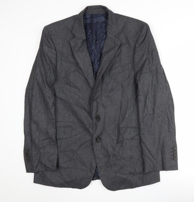 Jaeger Herren Blazer Grau Wolle 42 Regular Fit
