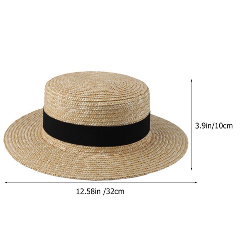 Sombrero de playa tejido de paja para dama sombrero de ala ancha para mujer sombrero de playa de verano parasol de playa - Imagen 12 de 12