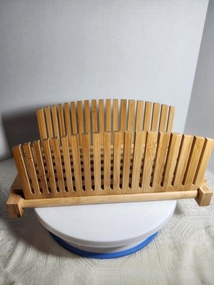BAMBOO WOOD LOAF OF BREAD SLICER 13 IN. LONG